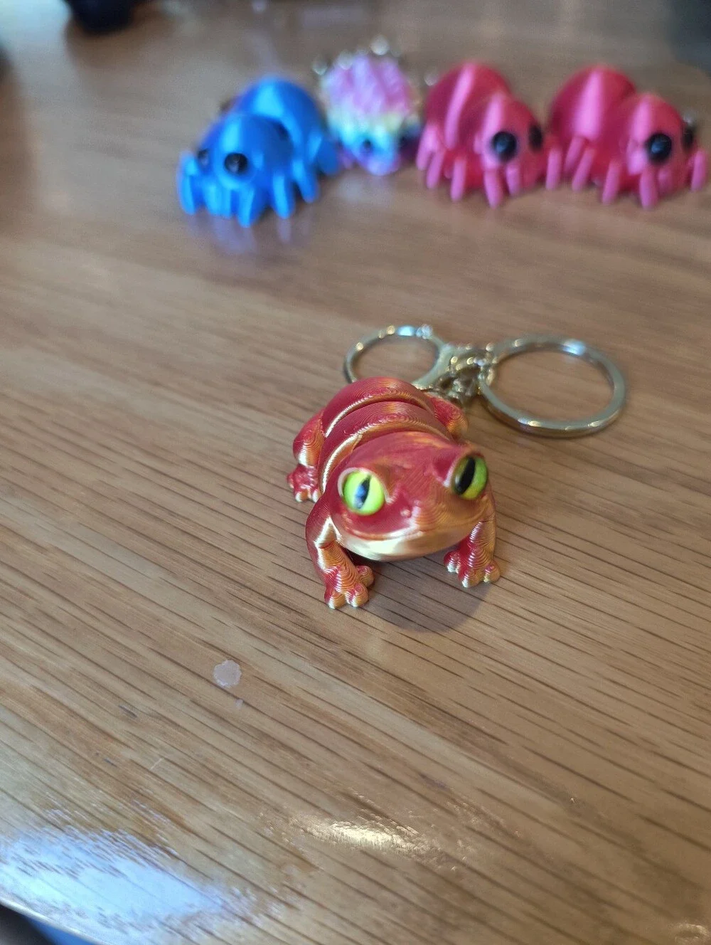 Red Frog Keychain Pet Toy Accessory - Decorative Charm